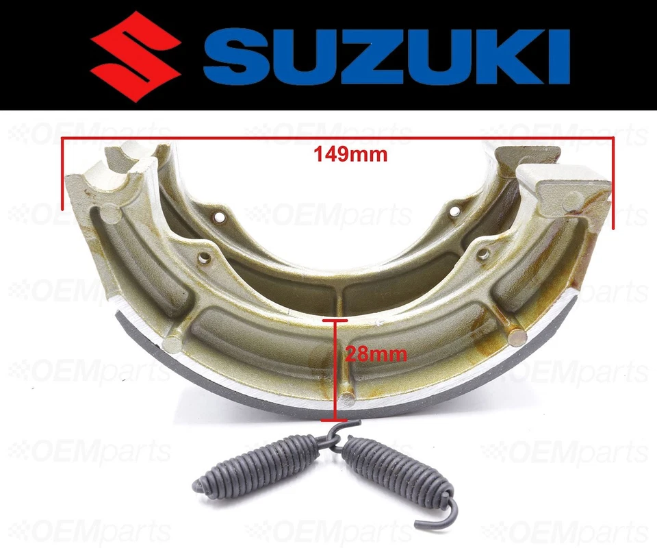Set of (2) Suzuki REAR Brake Shoes and Springs #64400-11860 (See Fitment Chart) - Image 4 of 4