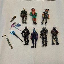 FORTNITE Action Figure Lot of 7 Figures, Weapons and Accessories
