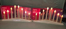 2 Vtg Christmas 8 Light Window Candolier Original Boxes By Crescent 19"