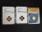 🌟(3) graded 1/10 oz gold eagles