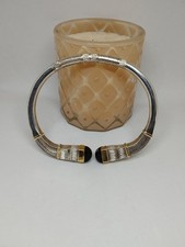 Bracelet jonc Argent Or Onyx Maxi Vangovango Homme By  Soavani &Co