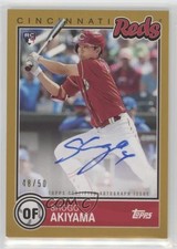 2020 Topps Brooklyn Collection Gold 48/50 Shogo Akiyama #BKA-SAA Auto 2t7