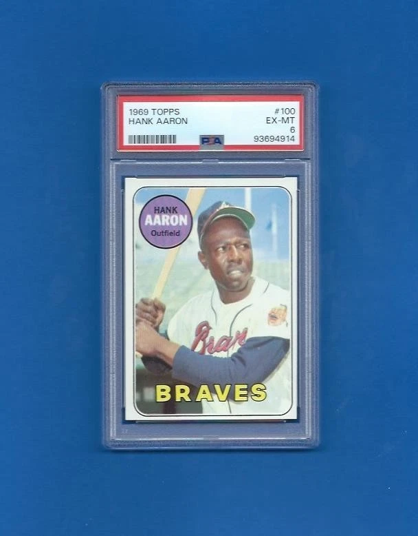 Hank Aaron 6 Graded Baseball Sports Trading Cards & Accessories