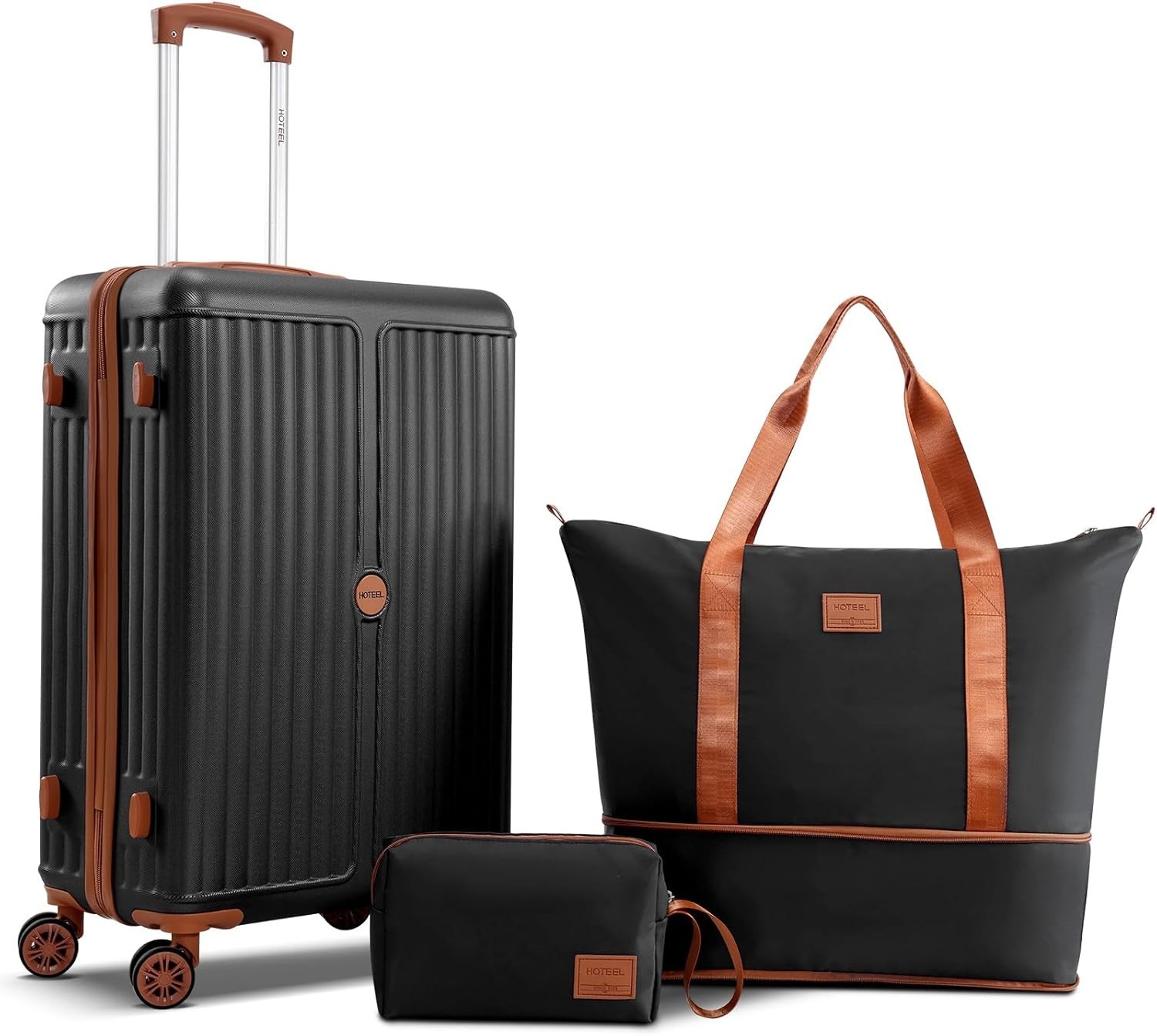 Set Abs+pc Hardshell Carry On Suitcase W/ Spinner Wheels & T