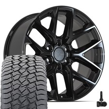 Df17c 20x9 Black Defiant Wheels 27555r20 At2 Tires Tpms Set Fits Ford F-150 Df17c 20x9 Black Defiant Wheels 27555r20 At2 Tires Tpms Set Fits Ford F-150