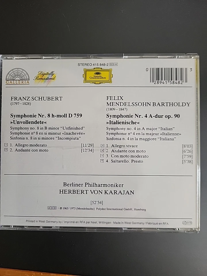 Beethoven Schubert Symphonie Nr. 5, Nr. 8 (Unvollendete) CD - Bild 2 von 4