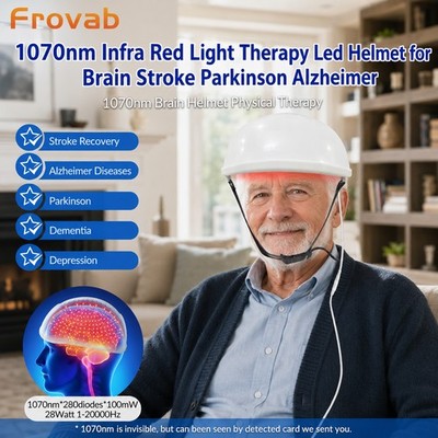 1070nm Infrared Brain Helmet Photobiomodulation for Parkinson Alzheimer Stroke