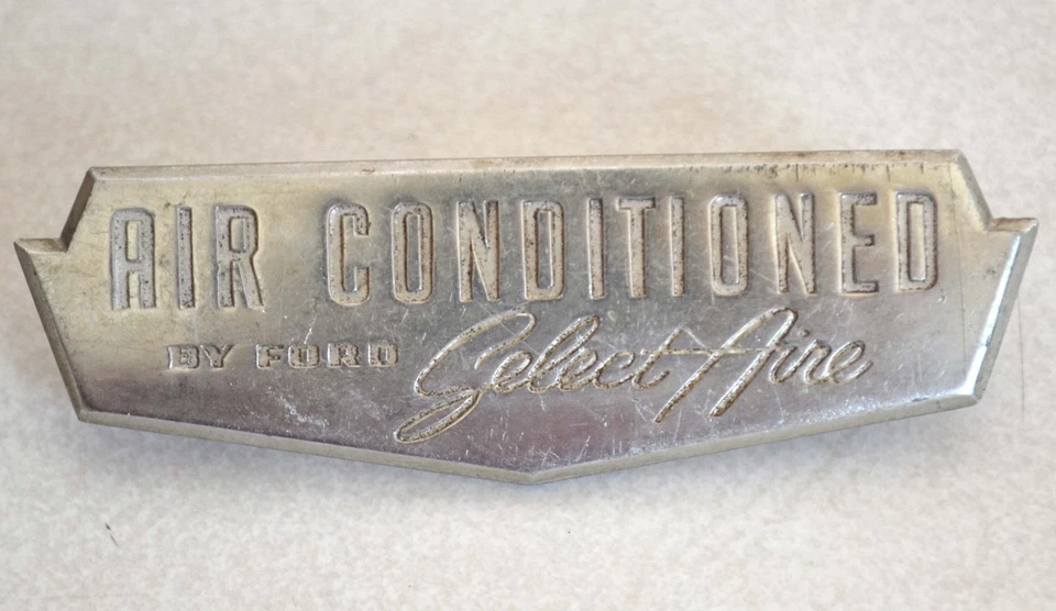 Ford 1957-1959 aire acondicionado Ford Select Aire placa de identificación emblema 1958 Foto 4 de 4