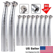 10* Yabangbang Dental High Speed Handpiece Push Button Turbine 4 Holes Big Head