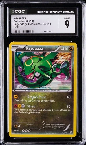 2013 POKEMON LEGEND TREASURES HOLO #93/113 RAYQUAZA CGC 9