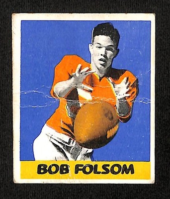 1948 Leaf #56 Bob Folsom RC Rookie SMU FAIR - GOOD Lower Grade Creases 16703