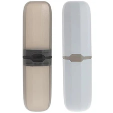 SUPVOX 2Pcs Toothbrush Travel Case: Portable Toothbrush Holder Dustproof Prot...