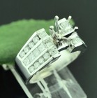 1.75 ct 14k Solid White Gold Setting Semi Mount Diamond Ring Princess cut  — photo 1
