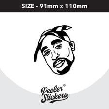 2Pac Decal Sticker, Laptop Macbook Car Hip Hop Rap Tupac Shakur Sticker CD0093