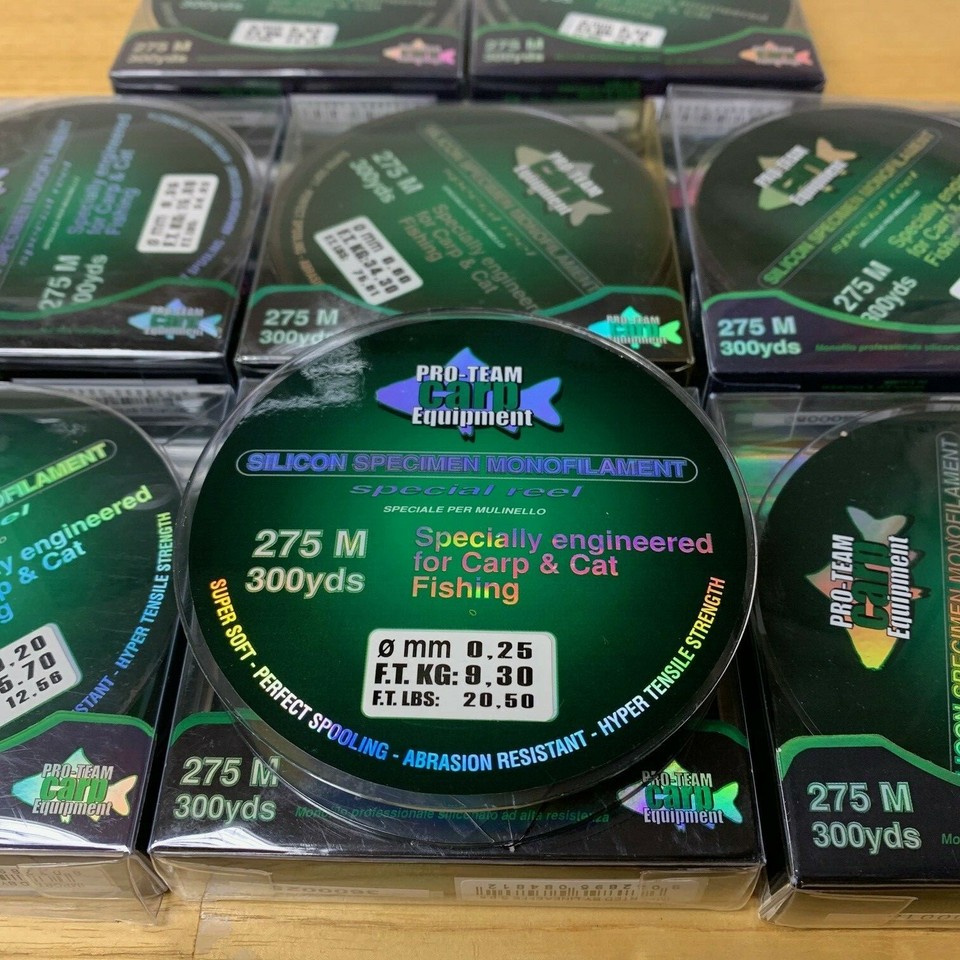 PRO-TEAM CARP + CAT FISHING LINE 275M 10LB 12LB 20LB 26LB 34LB 44LB ...