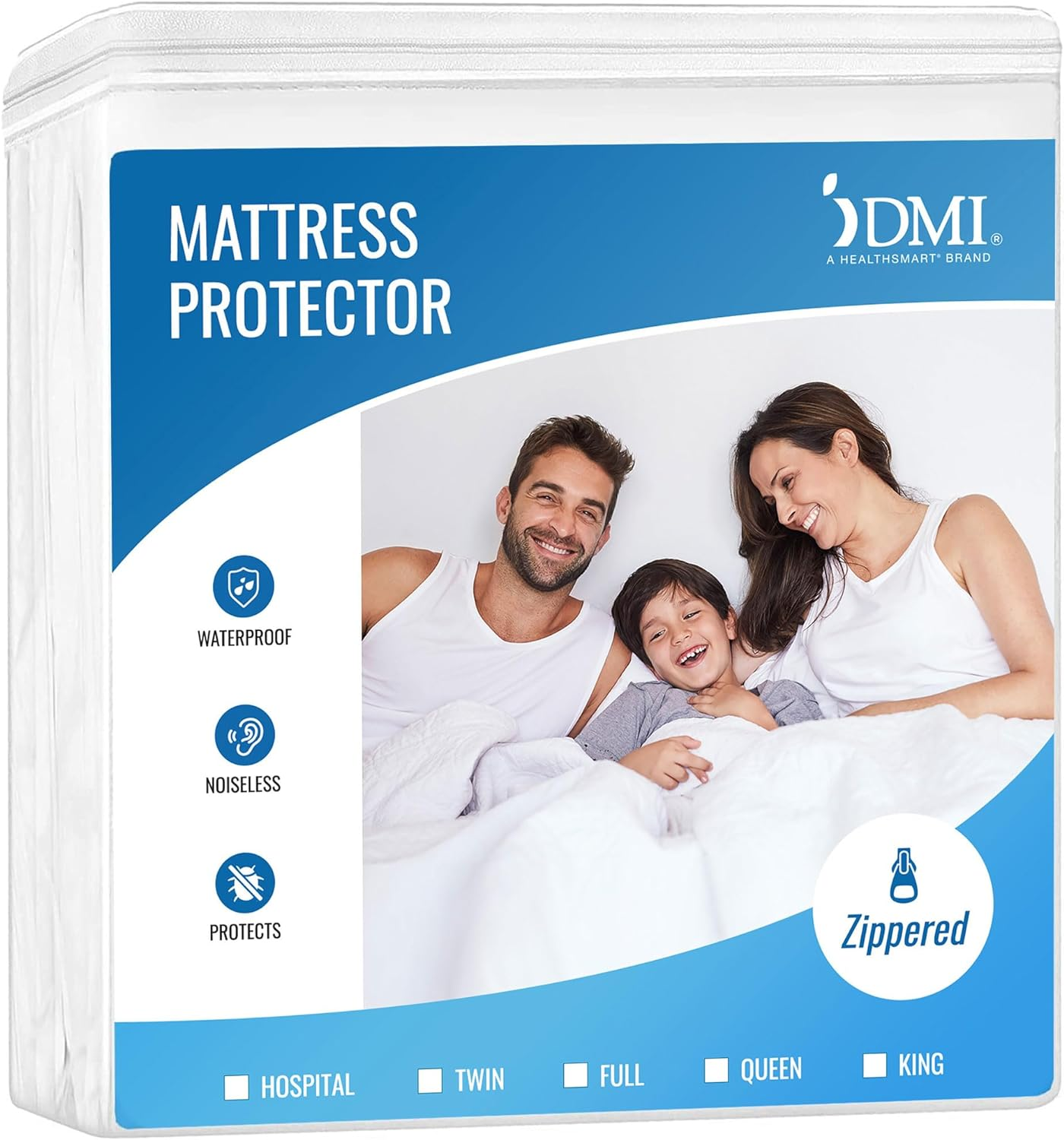 Mattress Protector Waterproof Cover Bed Bug Protect Zippered Noiseless Twin Size-image