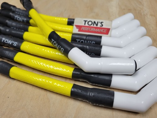 Ton's Ceramic Yellow Sleeved Spark Plug Wire Set 11" Ford 7.3L GODZILLA 2020+ - Picture 2 of 4