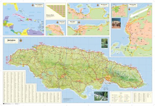 ジャマイカ 地図　Shell Road Map of Jamaica Shell Road Map of Jamaica Wallchart Book The Fast Free