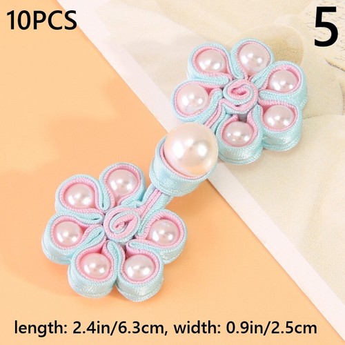 10X Chinese Flower Pearl Frog Button Cheongsam Tang Suit Hanfu Sewing Retro - Picture 39 of 46