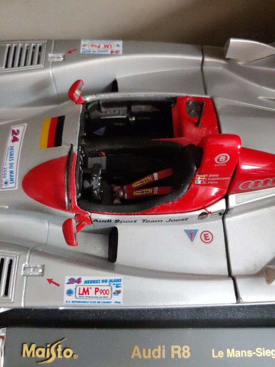 Silver Maisto AUDI R8 SIEGER #8 CAR 1:18 Le Mans 2000 | eBay