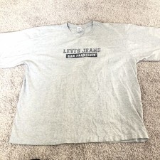 Vintage Levi Strauss Jeanswear T-Shirt Mens XL Made in USA Levis Dry Goods Jeans