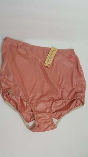 Slip mutandine vintage NOS DVF nylon lucido pin up donna taglia 7 largo tassello setoso - Foto 3 di 8