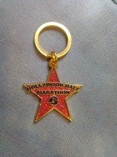 Goldtone Metal Hollywood Half Marathon Star Keychain
