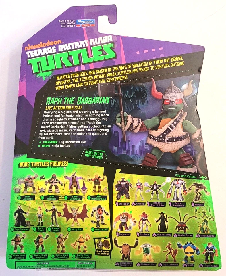 RAPH THE BARBARIAN (2014) TMNT Playmates Brinquedos Teenage Mutant Ninja Turtles (MOC) - Imagem 2 de 4