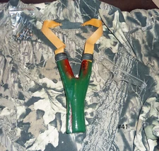 Handmade wooden slingshot catapault, watermelon design! With 3M glasses and ammo