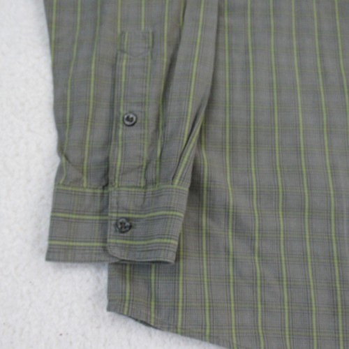 The North Face Shirt Mens Large Grey Green Plaid Long Sleeve Button Front - Picture 7 of 14