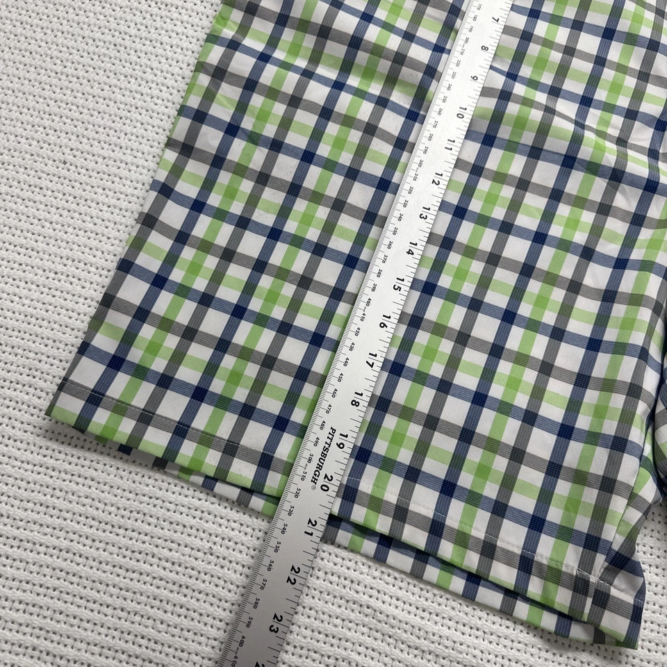 Chaps Men's 42 White Plaid Colorful Flat Front Chino Shorts Dad Golf - Image 3 of 4