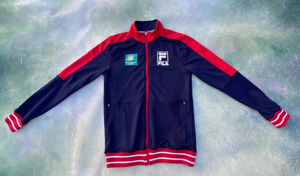 Lot of 2 Vintage File BNP Paribas Open Women's Track Jackets Size XXS. - Image 2 of 4