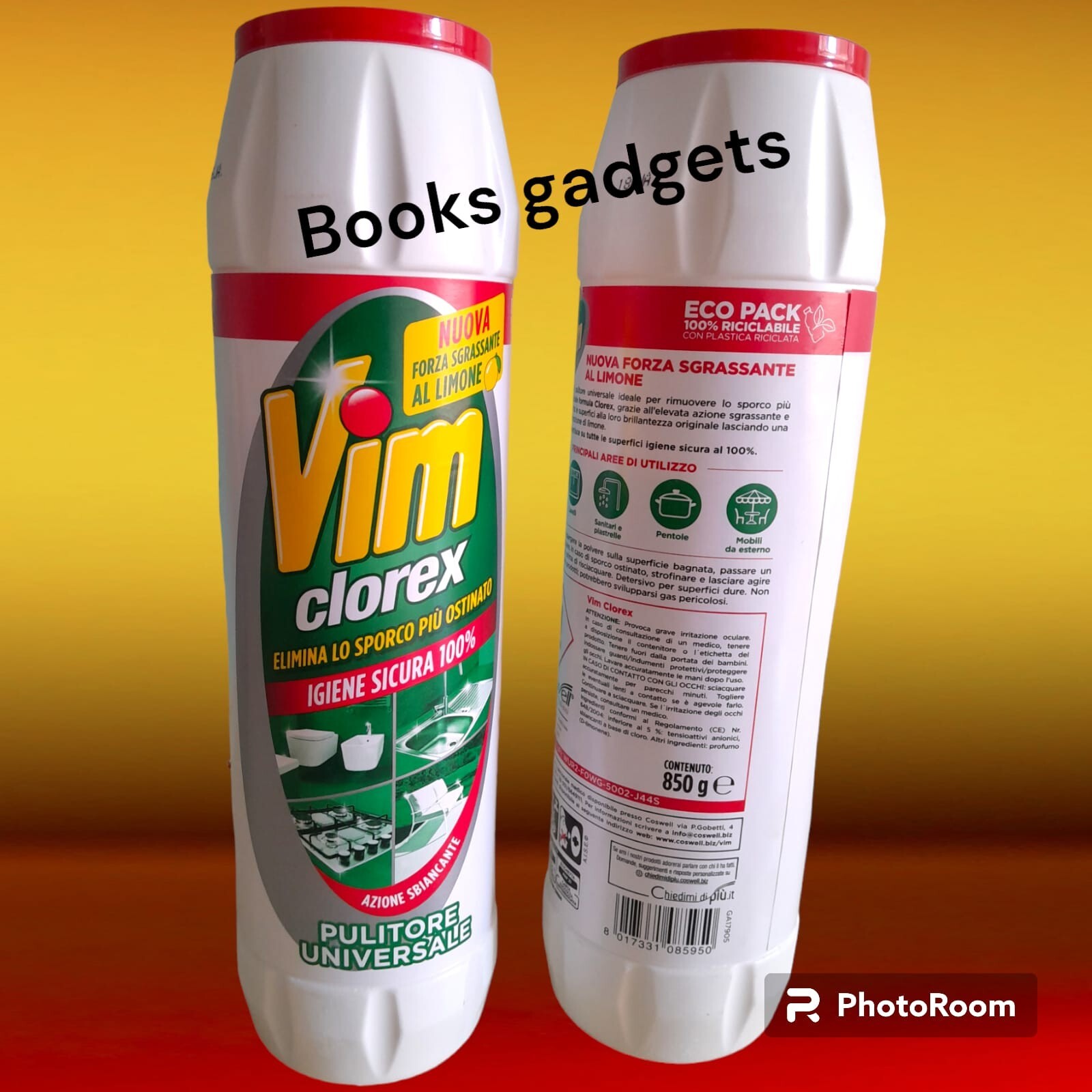 Vim Clorex Polvere Igiene Sicura 850g x12 | Rimuove Germi e Batteri