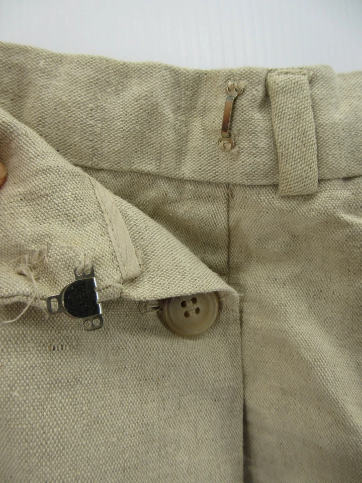 ВИНТАЖНЫЙ Ralph Lauren юбка женщин 6 бежевый льняной надежном Midi Cottagecore 80-х США * - Изображение 4 из 4