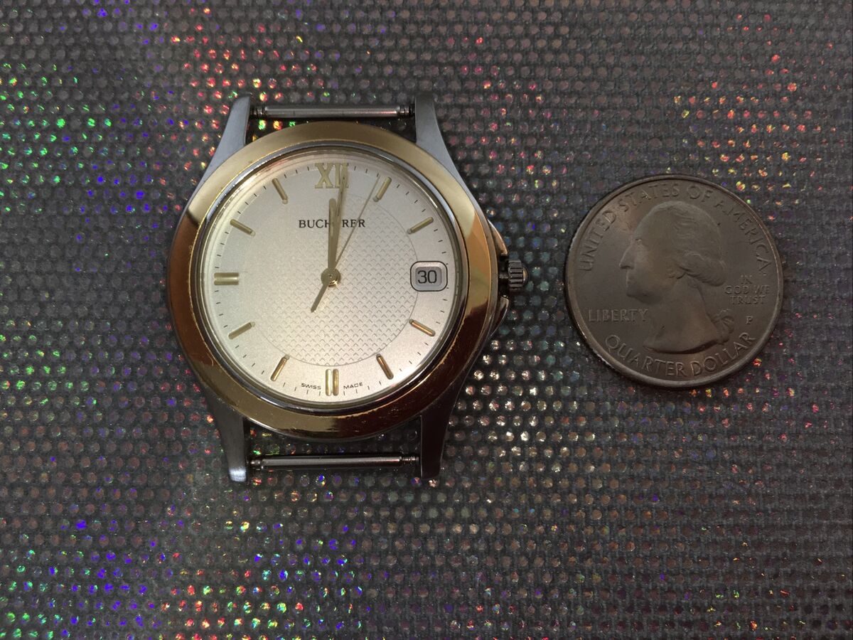 Vintage Rare Bucherer 955.903 Mens Watch Gold and Silver No Vintage Rare Bucherer 955.903 Mens Watch Gold and Silver No