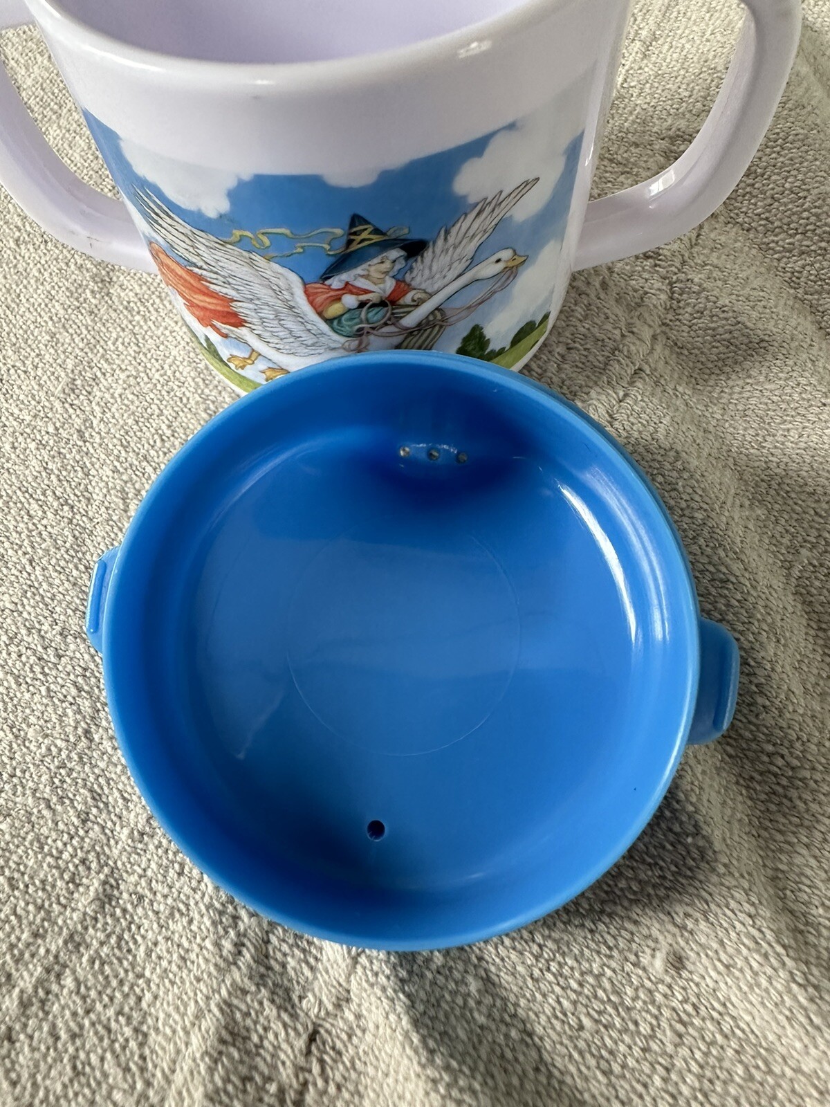 Zak Designs Set Of Mother Goose Plate Bowl and Sippy Cup Nursery Dining Baby