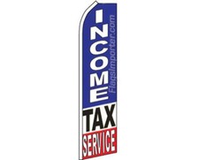 Income Tax Service Red / White / Blue Swooper Super Feather Advertising Flag