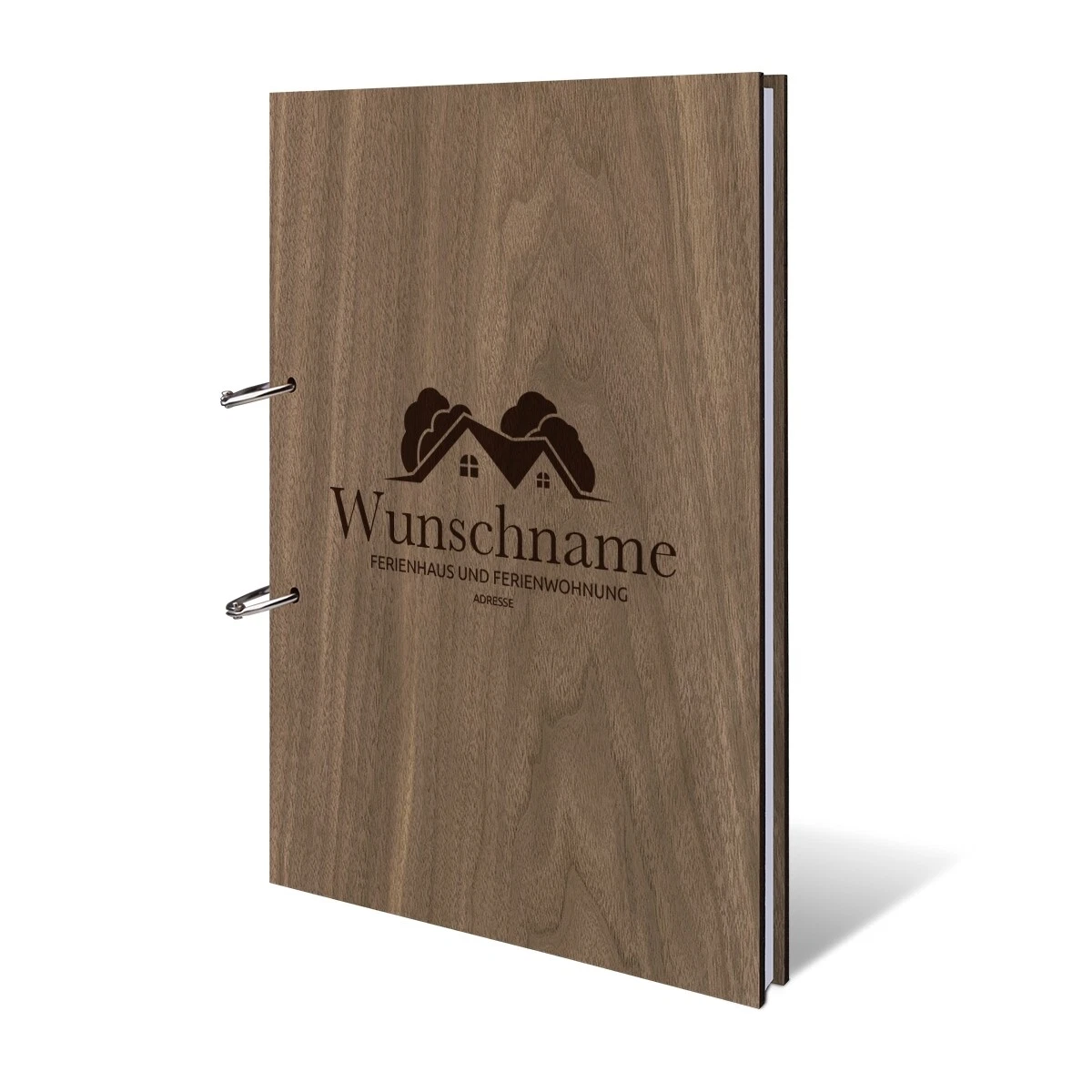 Libro Degli Ospiti Matrimonio Blu Con Portapenne E Penna | Copertina In Raso Con Nastro Diamante | Set Regalo - 2