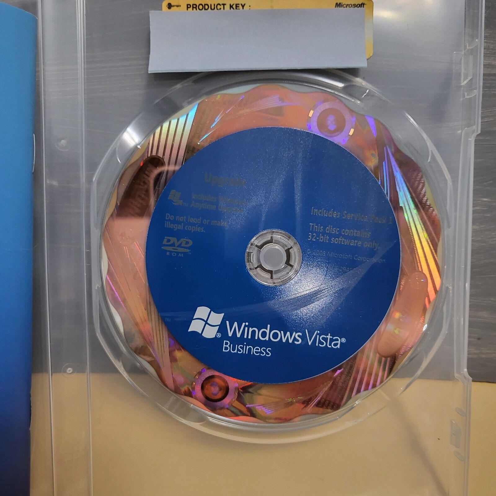 Microsoft Windows Vista Anytime Upgrade Disc w/ Case and Booklet 32 Bit