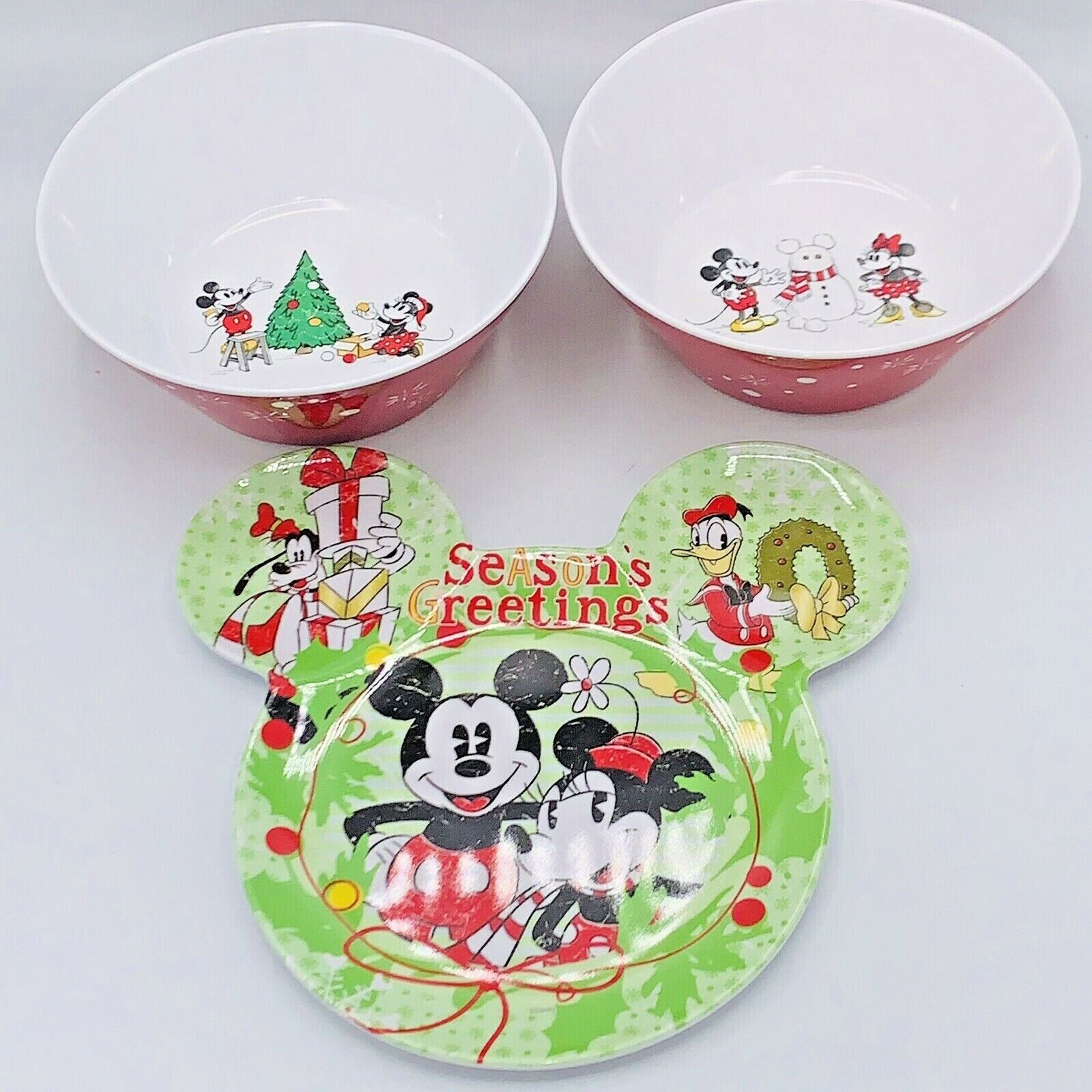 Pottery Barn Max 85% OFF SET 2 Translated Mickey Mouse Small Minnie And Chr Plate Bowls