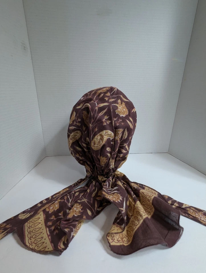 HeadCovers Brand Chemo Scarf Hair Wrap Head Cover Long Tails Pre-tied Paisley - Image 2 of 4