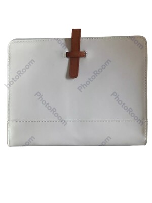 Mark & Graham Leather Commute Wallet/Clutch Never Used, Pristine White, In Box