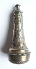 Sonnette interrupteur argent + émail 19e siècle  silver bell 