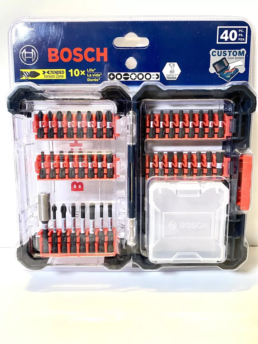 Bosch Impact Tough 40 Piece Drill Screwdriver Bit Set. New eBay