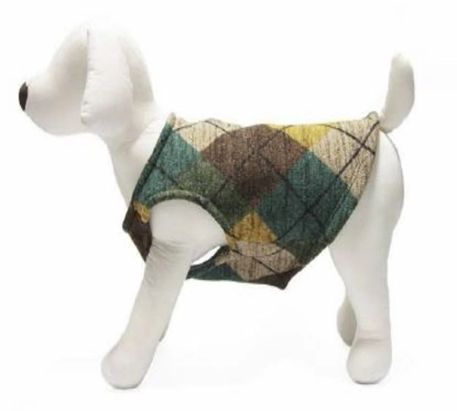 Gooby Small Breed Dog Puppy Cat Argyle Sweater or Winter Deer Hoodie XS S M L - Image 3 of 4