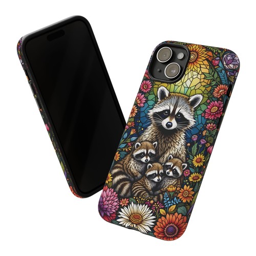 Colorful Raccoon iPhone Case, Tough Cases, Animal Lover Gift, Baby Racoons Cute - Picture 52 of 106