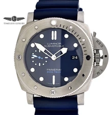 Panerai Luminor Submersible 1950 BMG-Tech PAM00692 Titanium 47mm Blue Dial w/Box