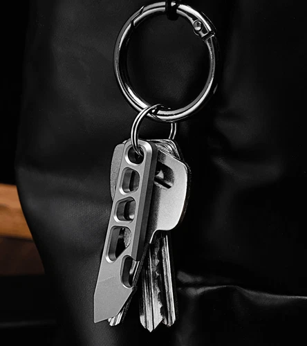 EDC Titanium Alloy Multi Tools Pry Bar Crowbar Bottle Opener Keychain Pendant - Picture 8 of 9
