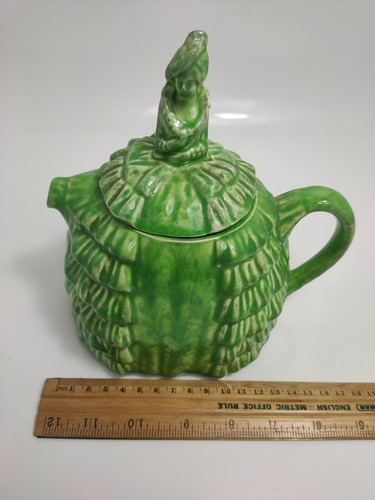 Vintage Sadler Lady Teapot Ye Daintee Crinoline Lady c1930s Ceramic Green - Picture 11 of 13