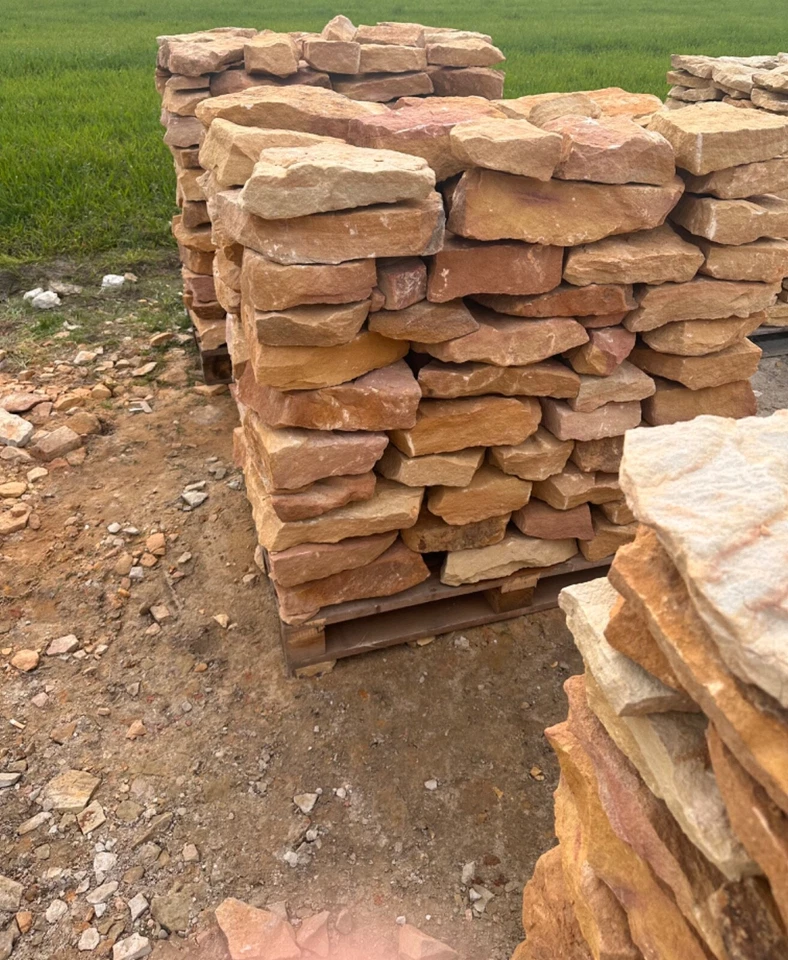 Mauersteine Trockenmauerstein Wasserbausteine Bruchstein Sandstein gelb - Bild 2 von 4
